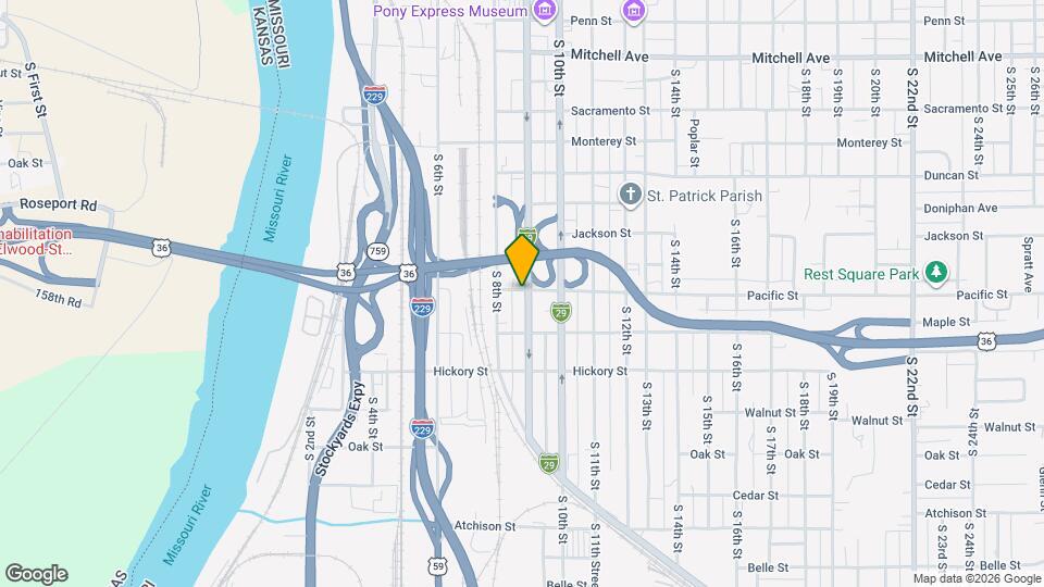 2102 S 9th St Map and Location Details