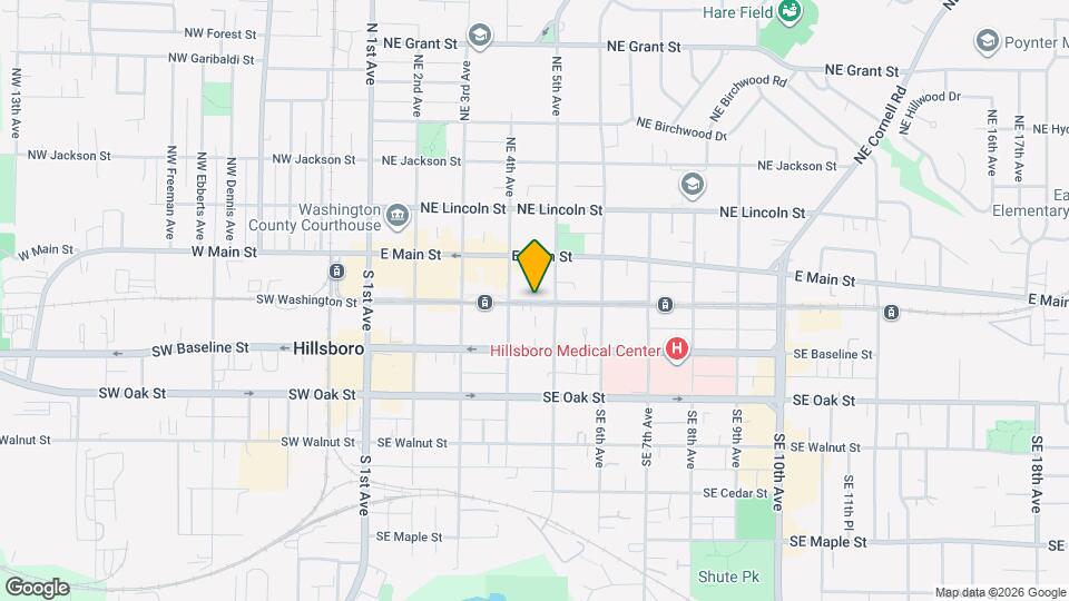 455 SE Washington St Map and Location Details