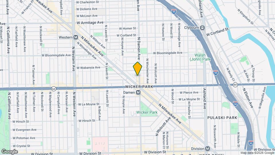 1630 N Damen Ave Map and Location Details