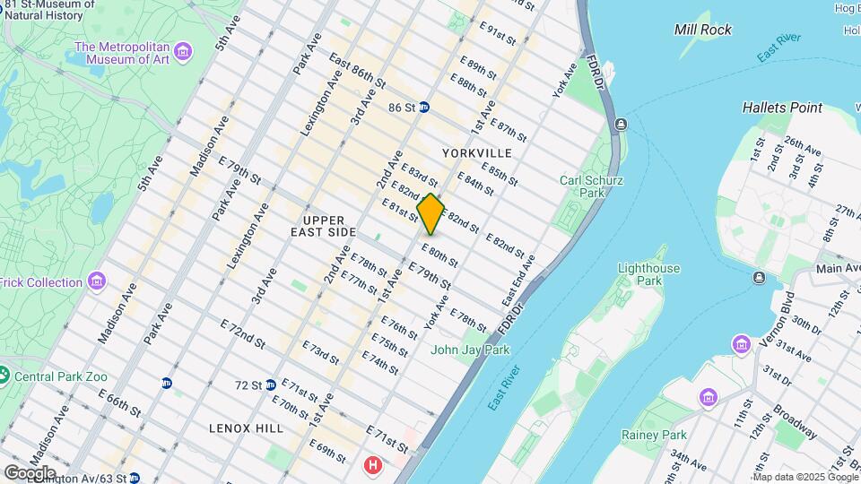 415 E 80th St Mapa y Detalles de la Ubicación