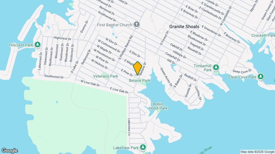 1308 Belaire Dr Mapa y Detalles de la Ubicación