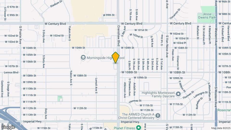 10619 Crenshaw Blvd Mapa y Detalles de la Ubicación
