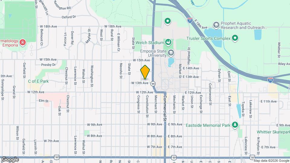 206 W 13th Ave Map and Location Details