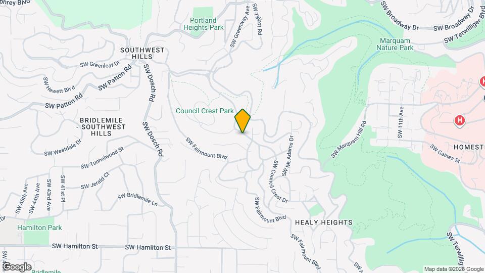 3571 SW Council Crest Dr Map and Location Details