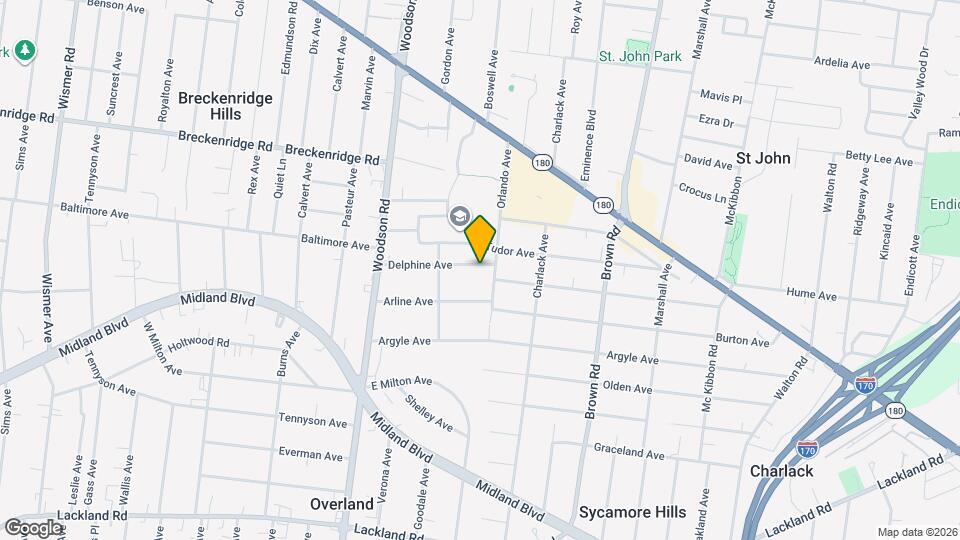 9104 Delphine Ave Map and Location Details