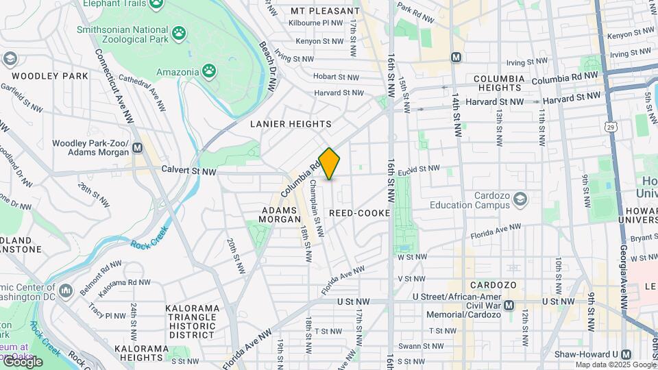 2478 1/2 Ontario Rd NW Map and Location Details