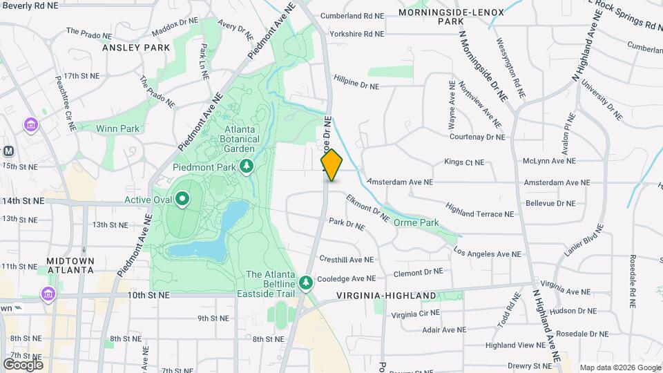 1195 Monroe Dr NE Map and Location Details