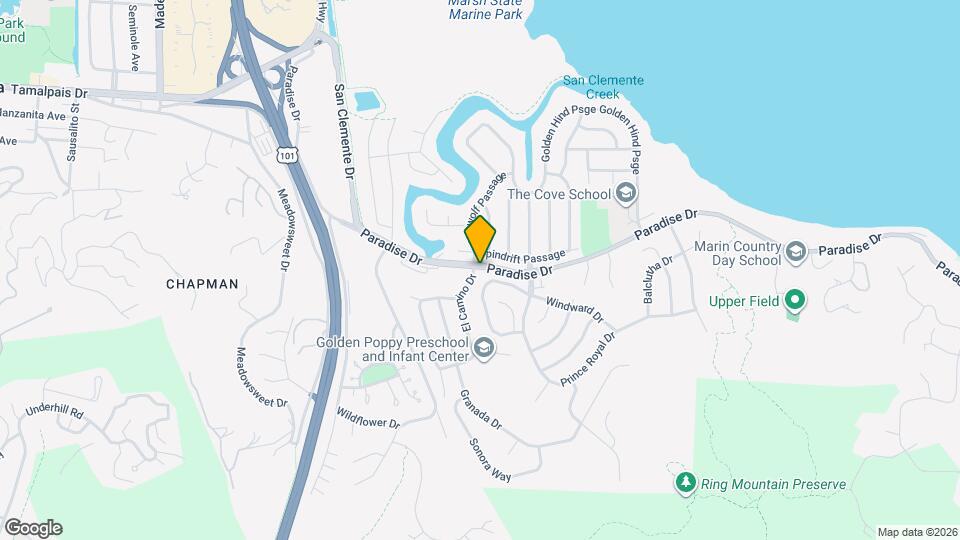 5491 Paradise Dr Map and Location Details
