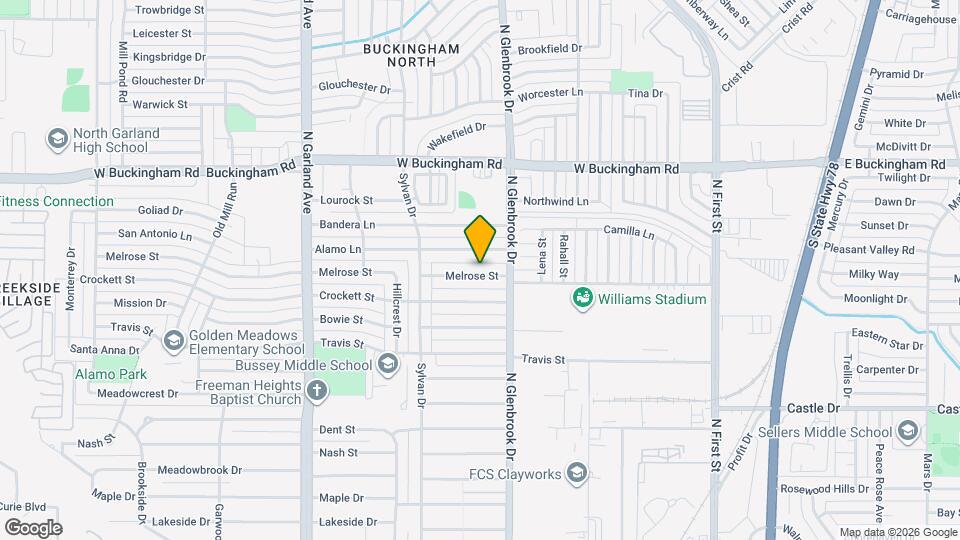 821 Melrose St Map and Location Details