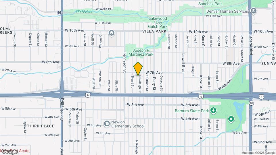 653 N Raleigh St Map and Location Details