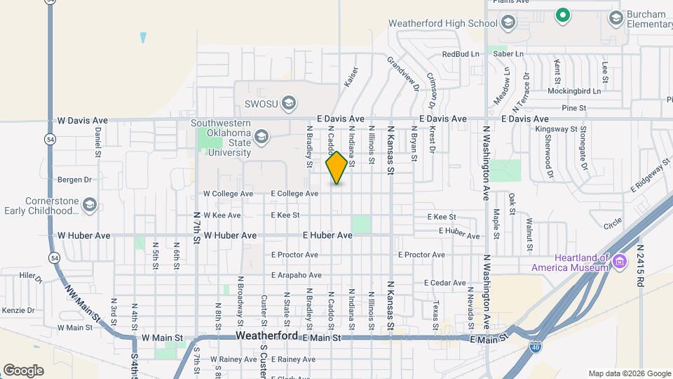 800 N Caddo St Map and Location Details