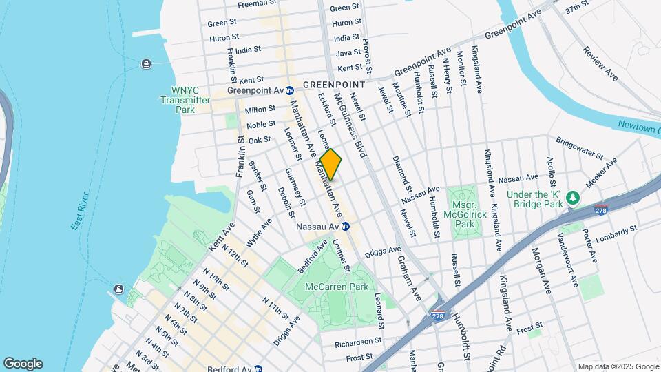 704 Manhattan Ave Map and Location Details