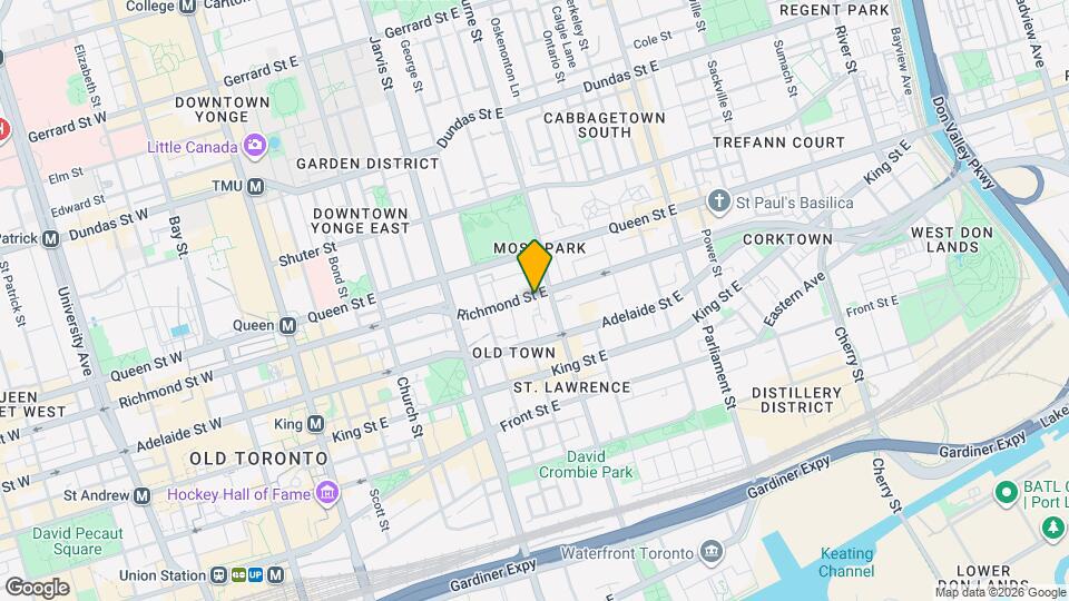 287 Richmond St E, Unit 304 Map and Location Details