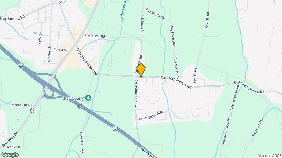 332 Old Gray Station Rd Map and Location Details