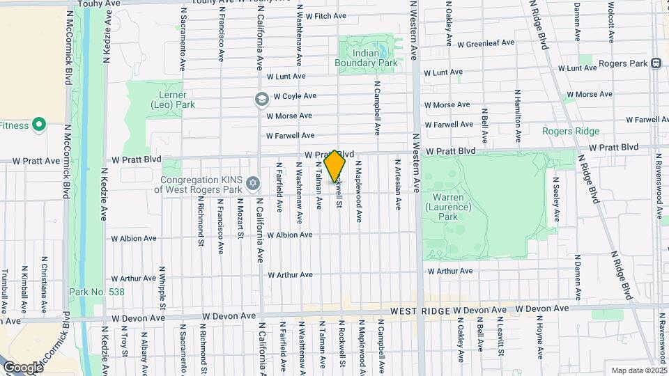 6704 N Rockwell St Map and Location Details
