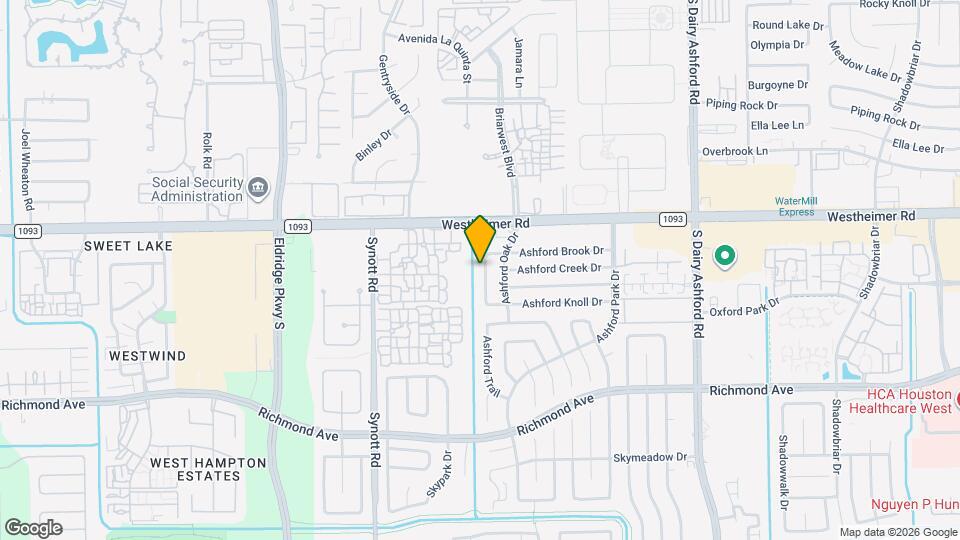 2714 Ashford Trail Dr Mapa y Detalles de la Ubicación