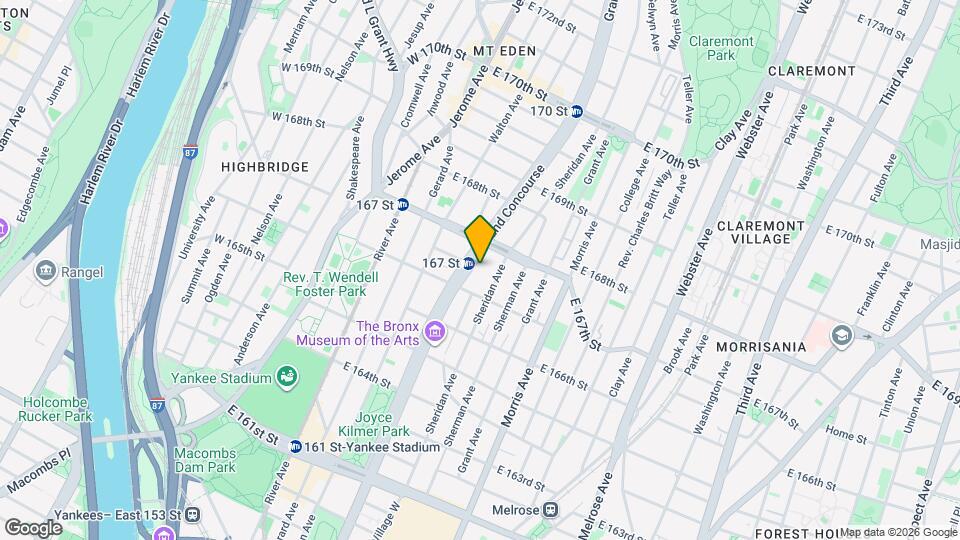 1166 Grand Concourse Map and Location Details