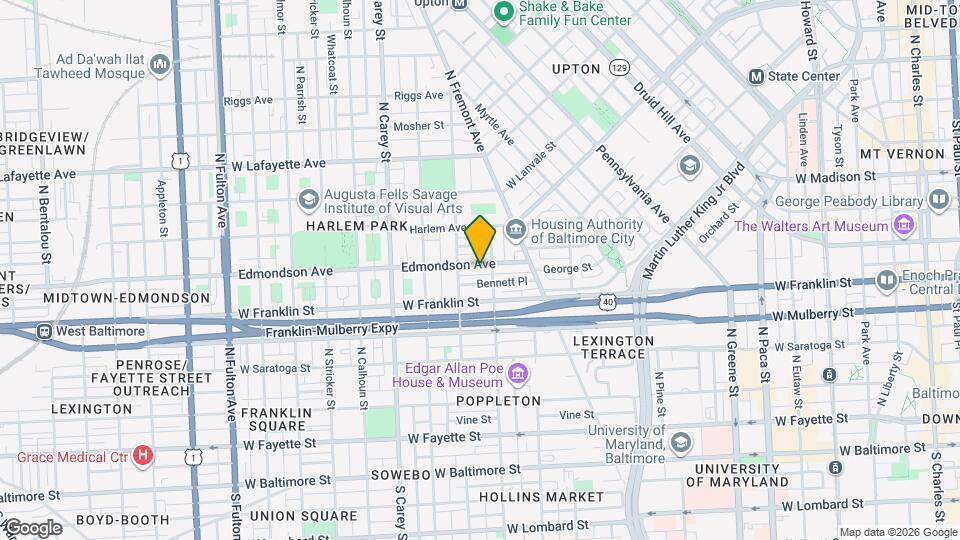 1015 Edmondson Ave, Unit Second Floor Map and Location Details