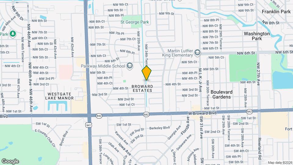 3498 NW 4th St Map and Location Details