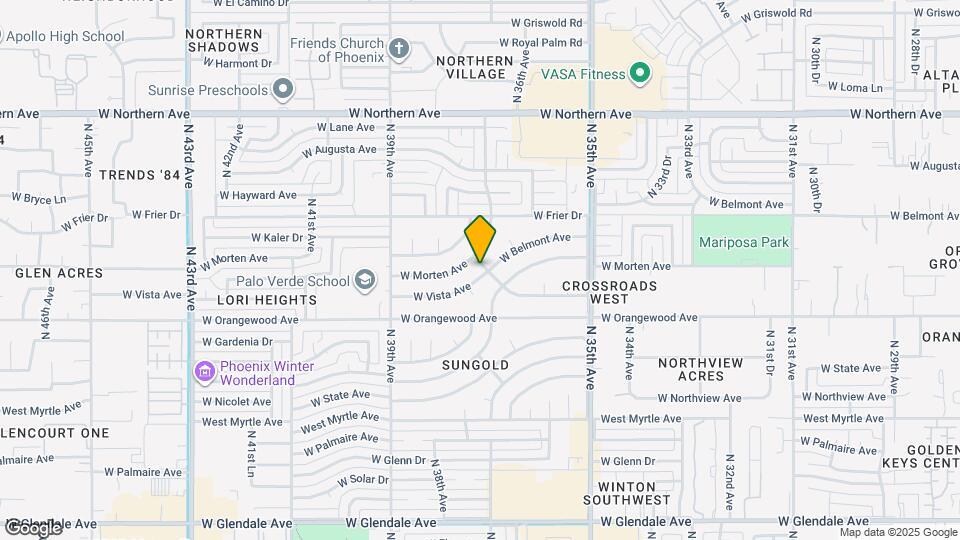 3702 W Vista Ave Map and Location Details