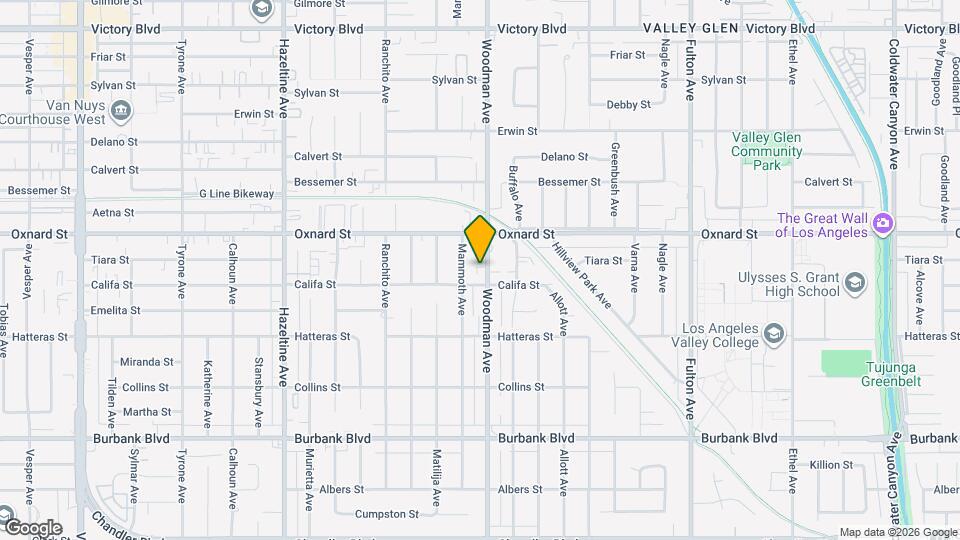 5915 Woodman Ave Map and Location Details