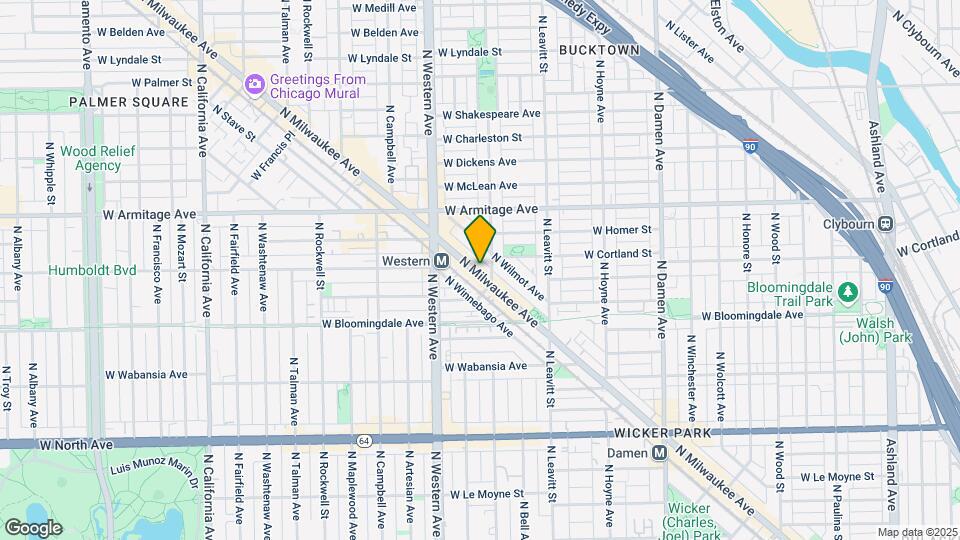 1877 N Milwaukee Ave, Unit 605 Map and Location Details