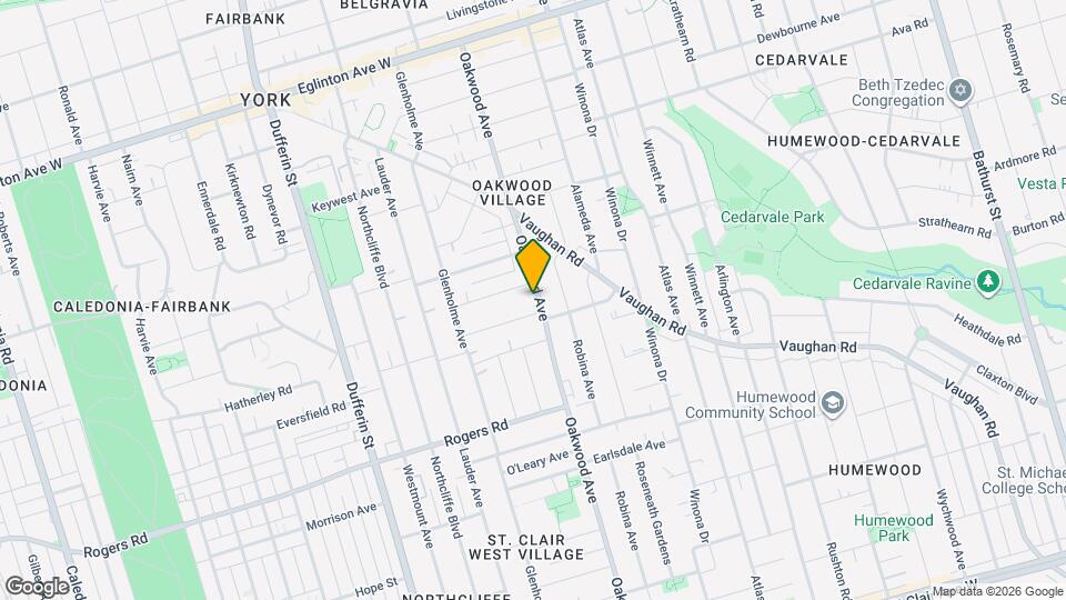 464 Oakwood Av Map and Location Details