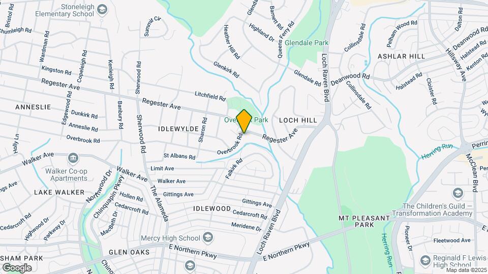 1217 Overbrook Rd Map and Location Details
