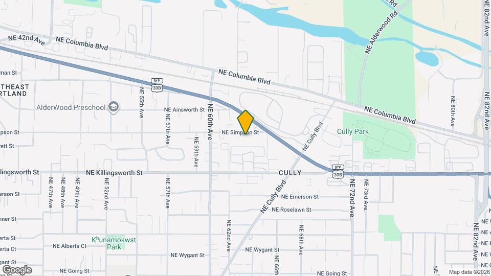 6320 NE Simpson St Map and Location Details