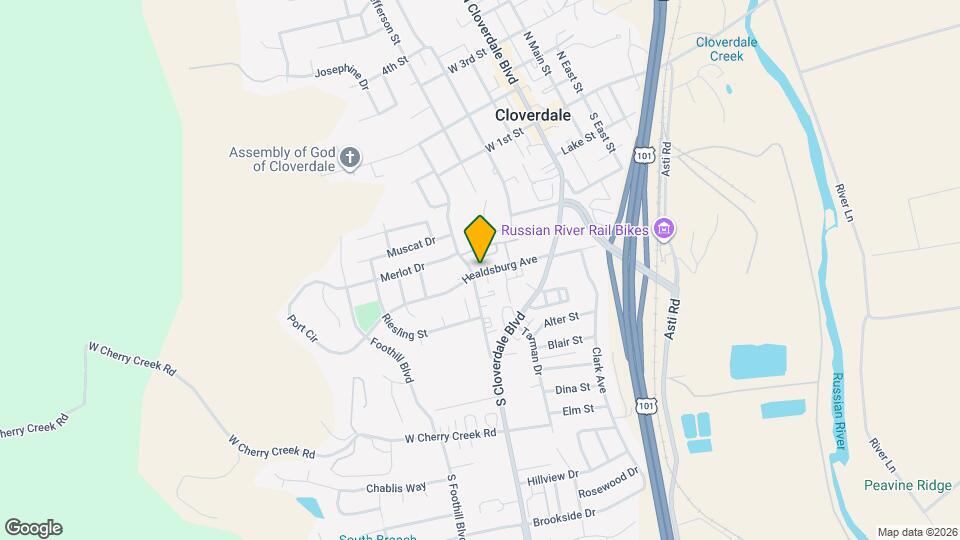 190 Healdsburg Ave Map and Location Details