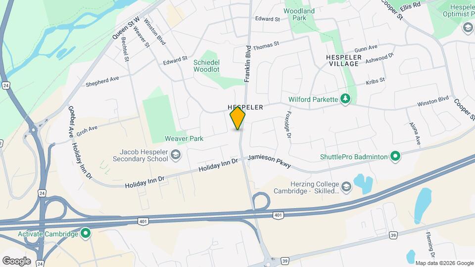 1436 Franklin Blvd Map and Location Details