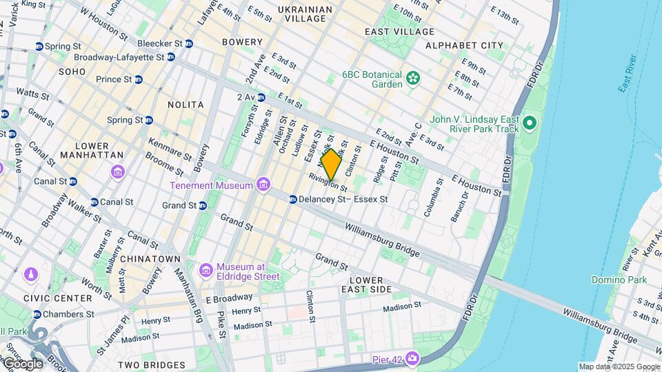 151 Rivington St Map and Location Details