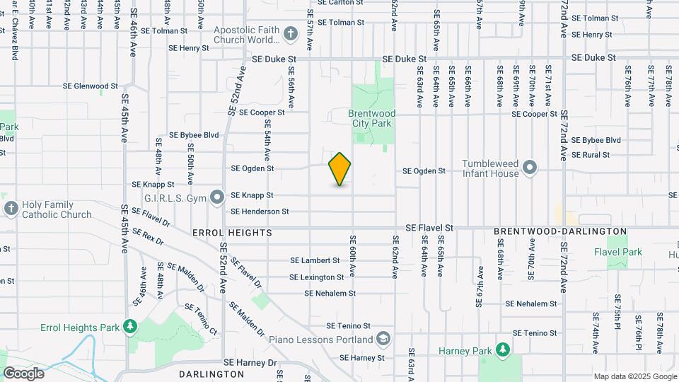 5821 SE Knapp St Map and Location Details