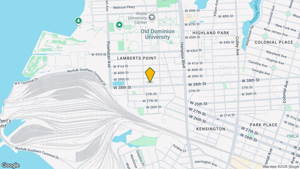 1336 W 38th St Map and Location Details