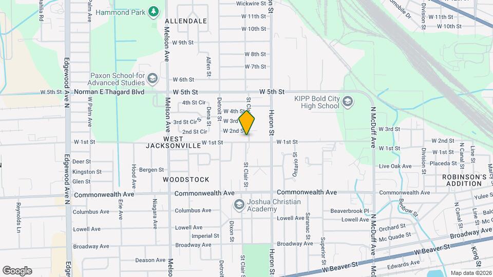 1108 St Clair St Mapa y Detalles de la Ubicación