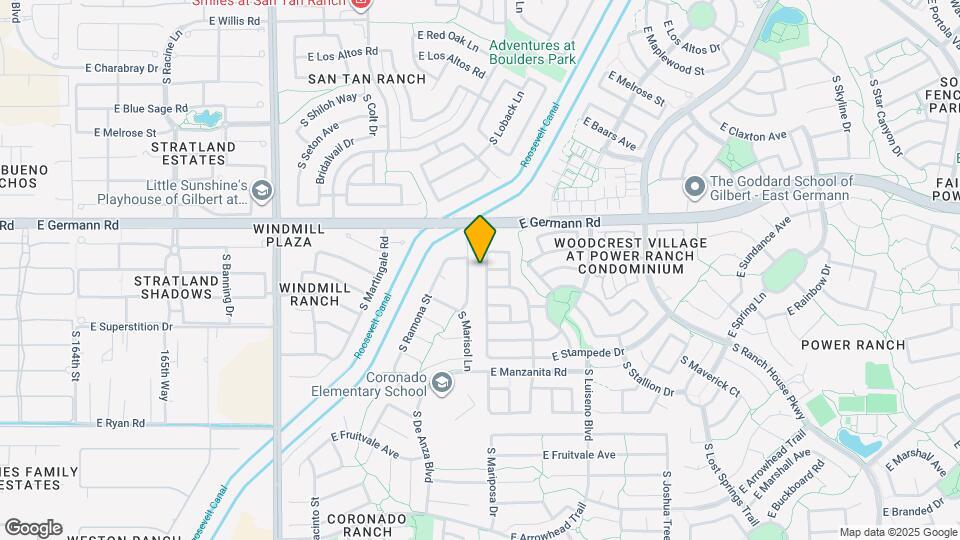 4106 S Mariposa Dr Map and Location Details