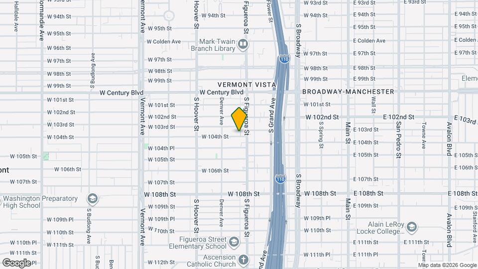 515 W 104th St Map and Location Details