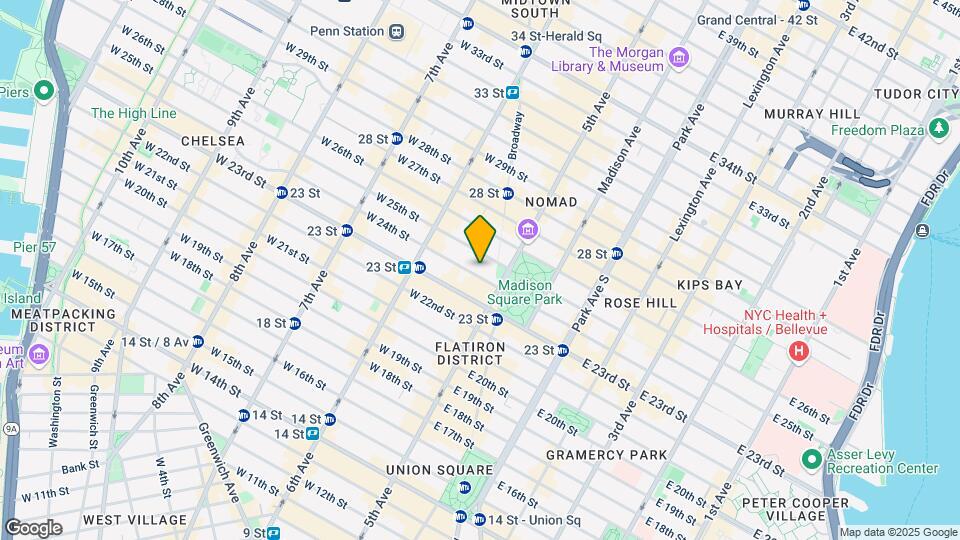7 W 24th St Map and Location Details