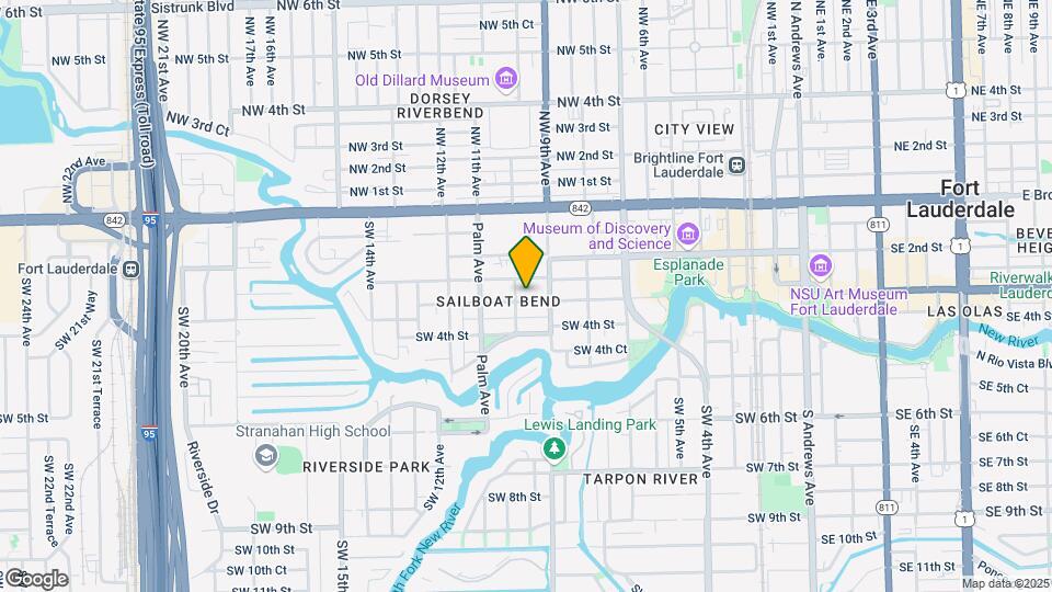 923 W Las Olas Blvd Map and Location Details