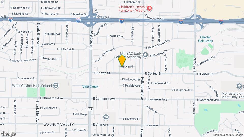 2022 E Olin Pl, Unit 1 Map and Location Details
