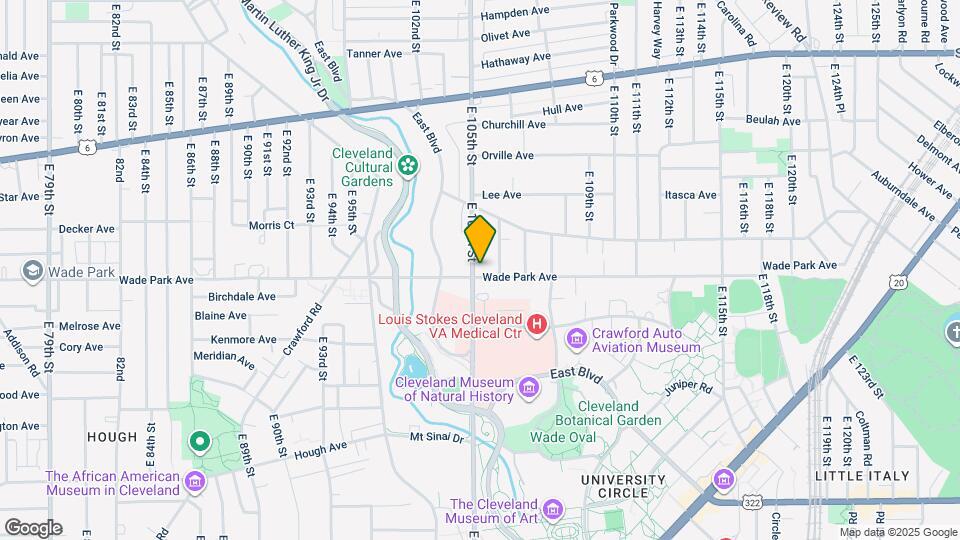 1501 E 105th St Map and Location Details