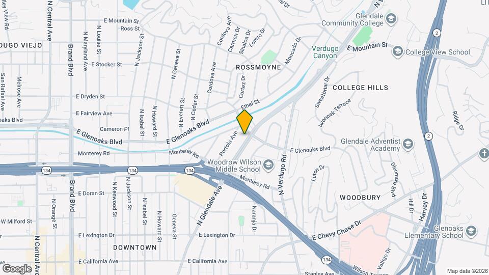 827 N Glendale Ave Mapa y Detalles de la Ubicación