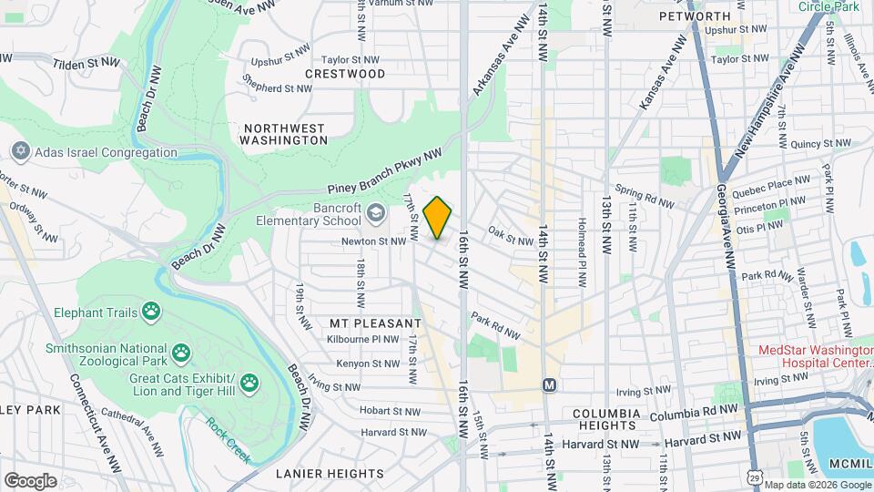 1633 Newton St NW Map and Location Details