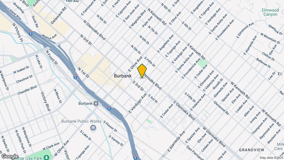 345 E Tujunga Ave Map and Location Details