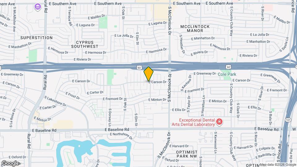 4506 S Willow Dr Map and Location Details