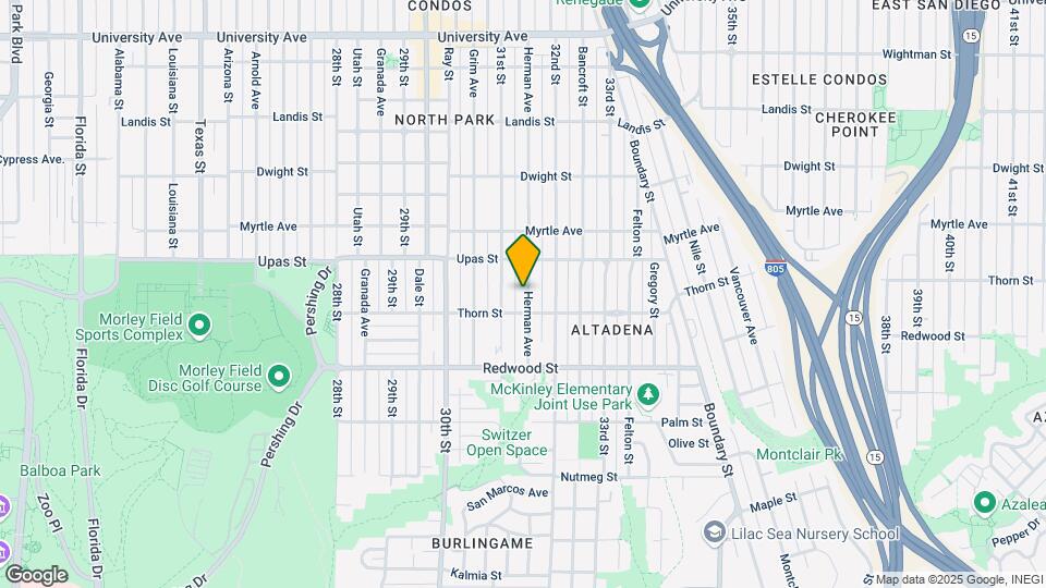 3338 Herman Ave Map and Location Details