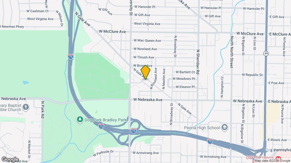 2049 N Gale Ave Mapa y Detalles de la Ubicación