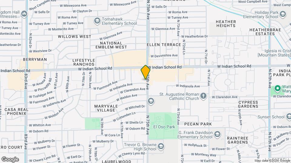 7502 W Indianola Ave Map and Location Details