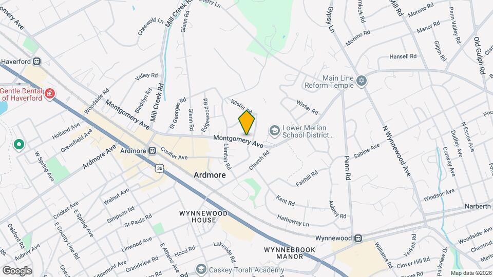 233 E Montgomery Ave Map and Location Details