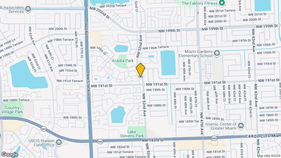 19211 NW 52nd Ct Map and Location Details
